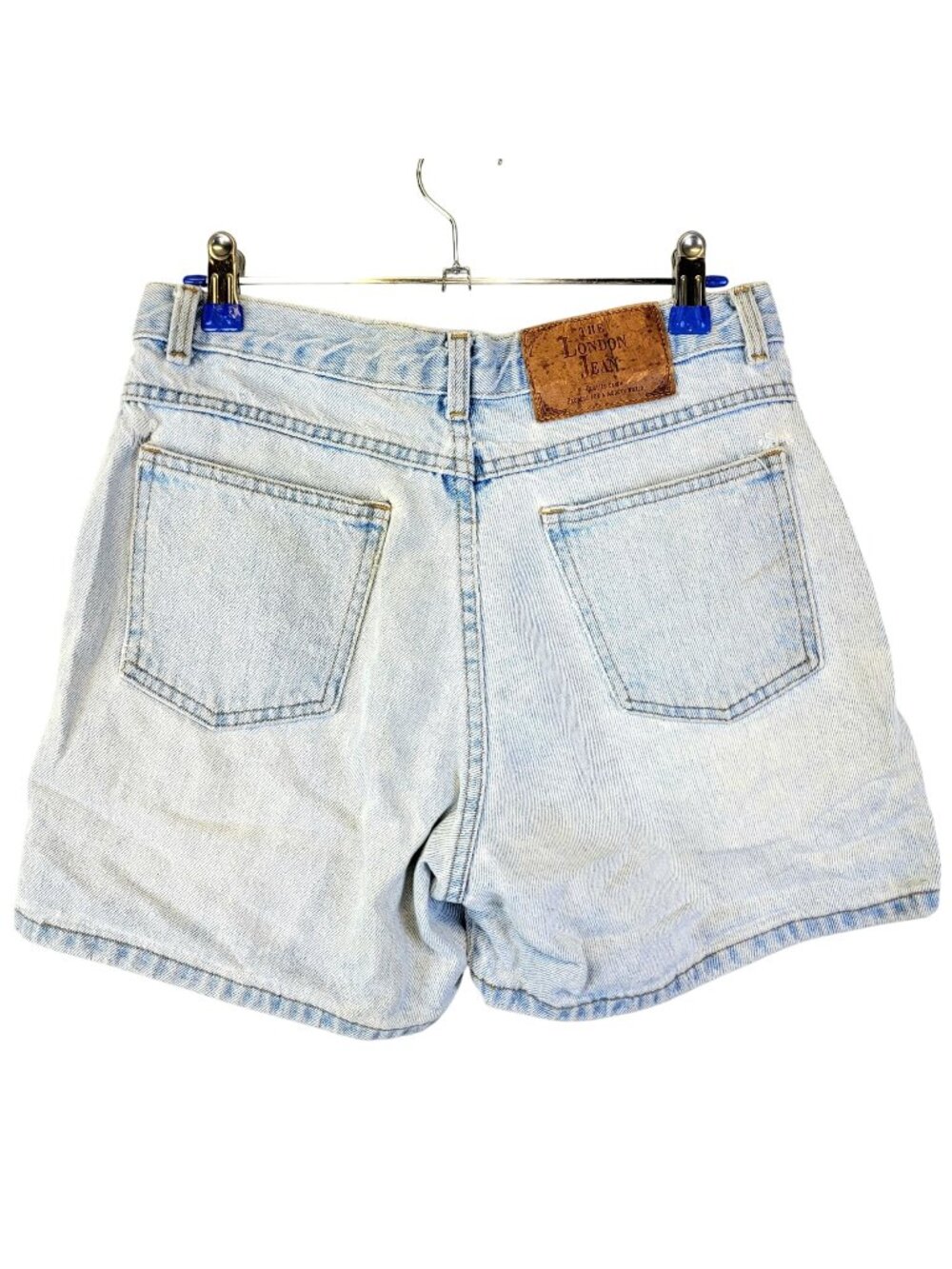 Moda Intl Vintage 90s Denim Shorts Women 8 London Jean Light Wash Mid Rise Waist